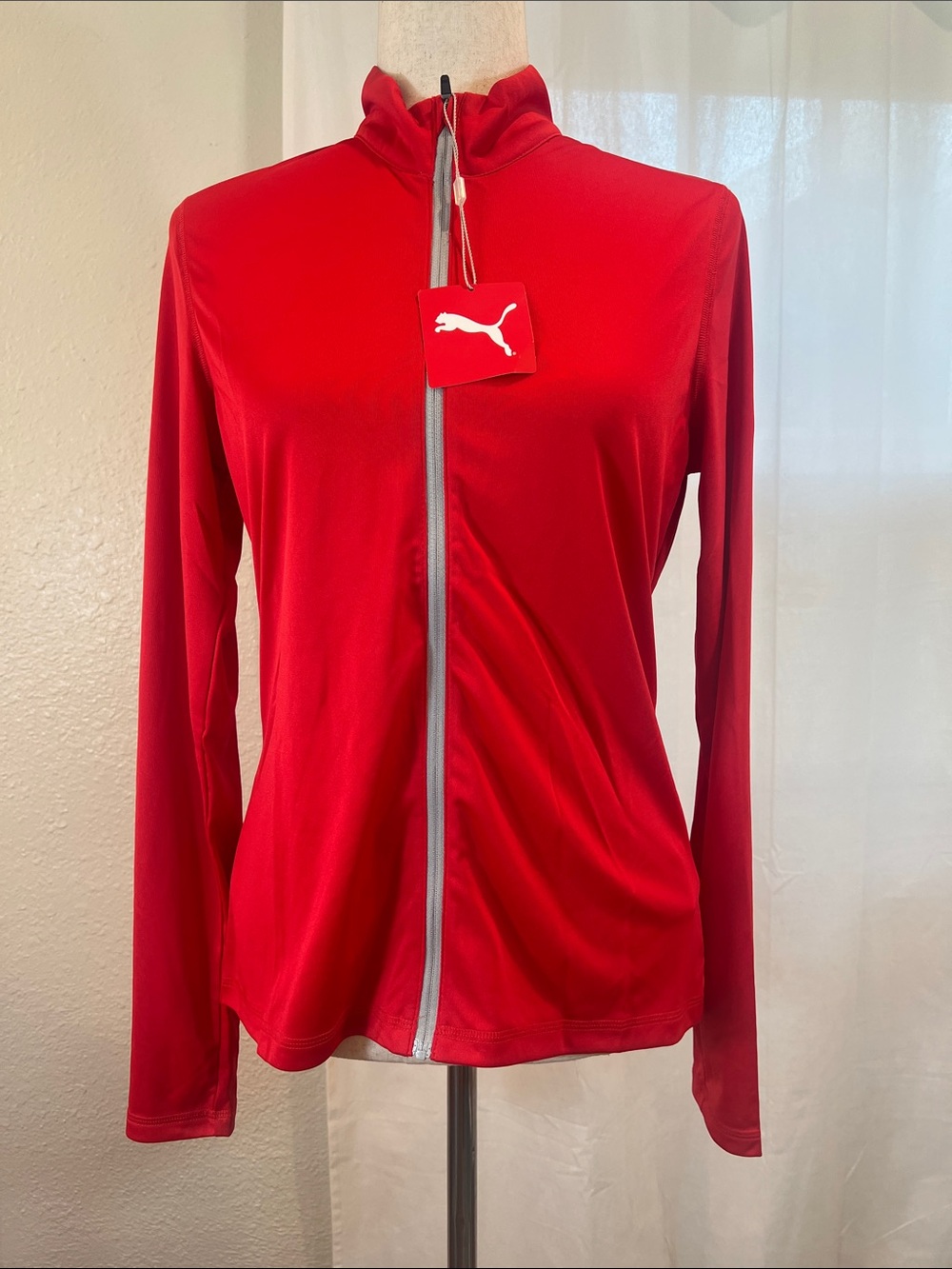 Puma Red Full-Zip Long Sleeve Jacket. Size S. NWT